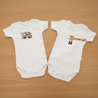 Coppia di body mezza manica Safari Noibel