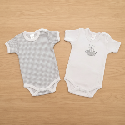 Coppia di body mezza manica Orsetto Noibel