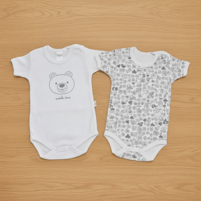 Coppia body caldo cotone orsetto Noibel