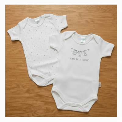 Coppia di body mezza manica petit Noibel