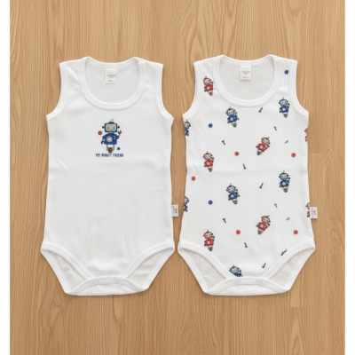Coppia body cotone spalla larga Noibel