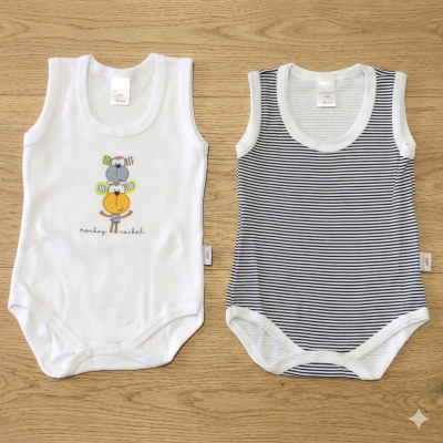 Coppia Body S/L cotone scimmietta
