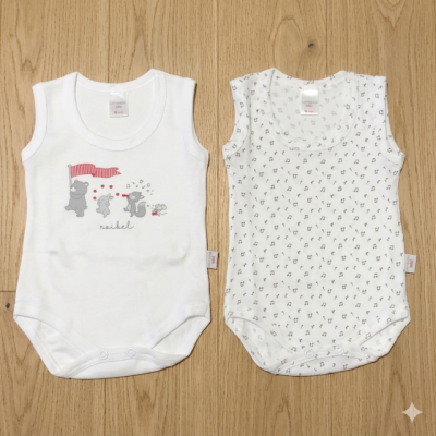 Coppia Body S/L cotone orsetto