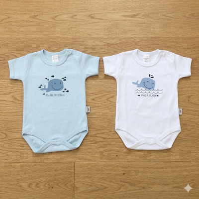 Coppia Body M/M cotone balena