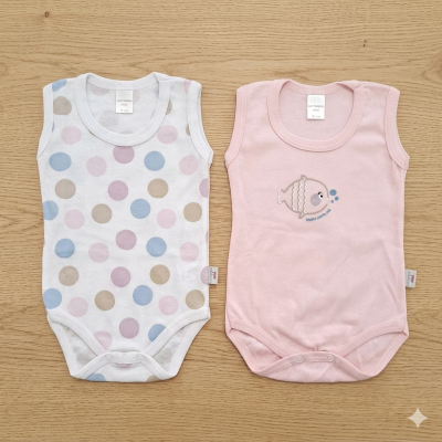 Coppia di body spalla larga Pesciolino Noibel