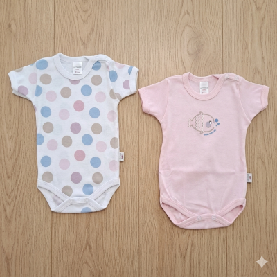 Coppia di body mezza manica Pesciolino Noibel