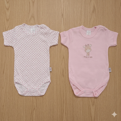 Coppia di body mezza manica giraffa Noibel