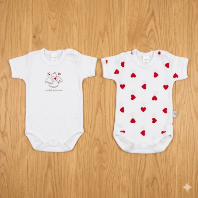 Coppia Body M/M cotone cuori