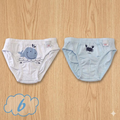 Coppia slip cotone jersey balena