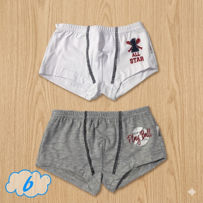 Coppia di boxer cotone biel. Baseball