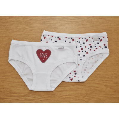 Coppia slip cotone bielastico bambolina Noibel