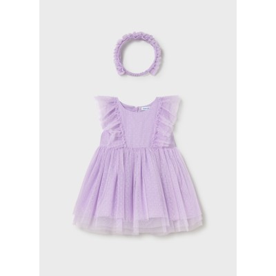 Mayoral - Vestito tulle con cerchietto